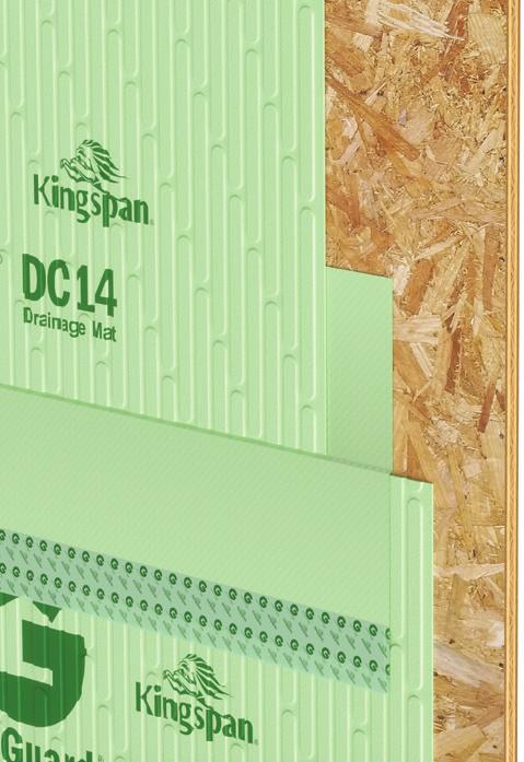 Appendix: Installation as a Water Resistive Barrier (WRB) when Re siding Kingspan GreenGuard DC14 Drainage Mat is recognized for use as a water resistive barrier in Intertek CCRR-1022 when it is