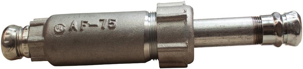 D T S LO C TAF SERIES EXPANSION FITTINGS LISTED File E22699 TAF-75 TAF Series Expansion Fittings compensate for linear movement between two conduit joints in runs of EMT (electrical magnetic tubing)