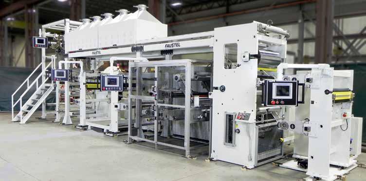 CUSTOM LINE EXAMPLES CUSTOMIZED INTEGRATED LINES Complete Converting Lines Faustel is putting tomorrow s solutions to work today with converting machinery that combines advanced control concepts,