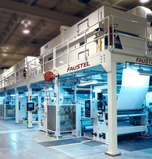 Faustel s complete coating and laminating systems feature converting equipment that is equipped with simplified controls, often requiring fewer operators, while providing them with better on-line