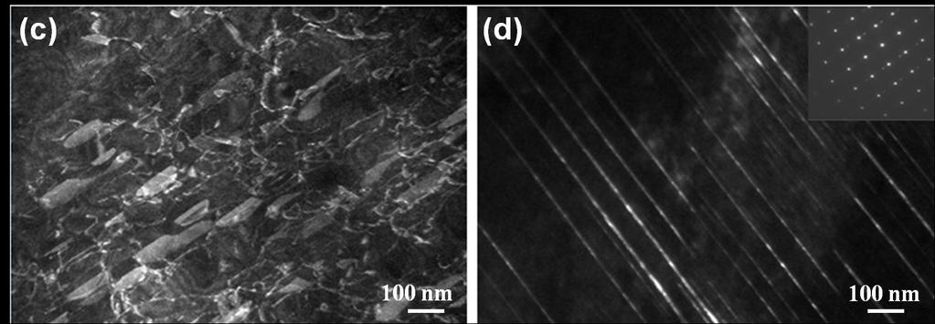 shows that TMW-4M3 can be comparable with ME3 alloy at higher stress level (Figure 5b). Representative TEM micrographs of the tensile tested samples are shown in Figures 6.