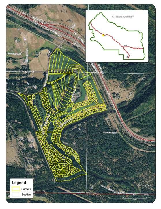 Site description is located in Kittitas County, South of Interstate 90 off Exit 78.