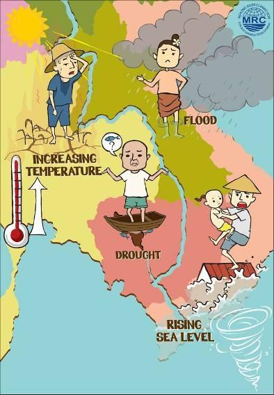 Climate change challenges in the Lower Mekong Basin - Most of the negative impacts will affect all Mekong countries, will overlay to and combined with the impacts of rapid development to the