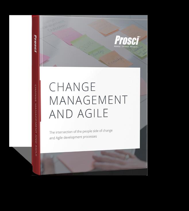 Change Management and Agile Executive Summary 8 THE FULL REPORT EXPLORES THE FOLLOWING TOPICS RELATED TO APPLYING CHANGE MANAGEMENT IN AN AGILE ENVIRONMENT Greatest contributors to successfully