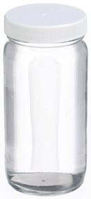 Container Guide 6 AC Round Bottle Clear, USP Type III soda-lime glass Taller & narrower than Straight Sided Jars Available with caps attached or bulk packs without caps Cat. No.