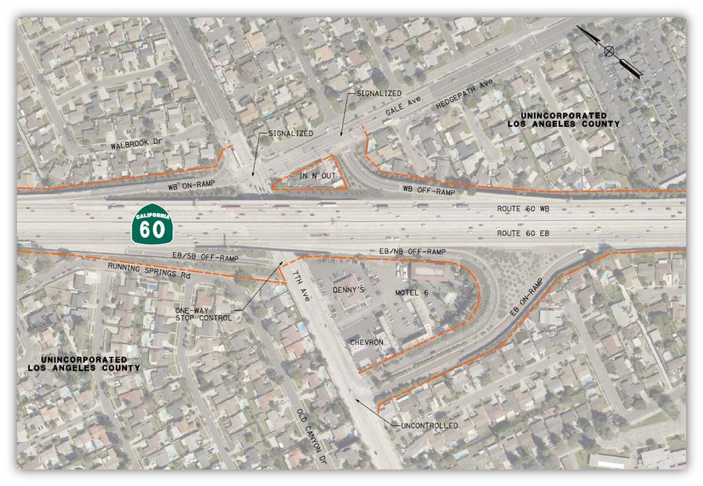 Figure 3-2 SR-60 at 7th Avenue Interchange Accident Locations 5 129 % > State Ave. 2 3 3 1 5 3 155% > State Ave.