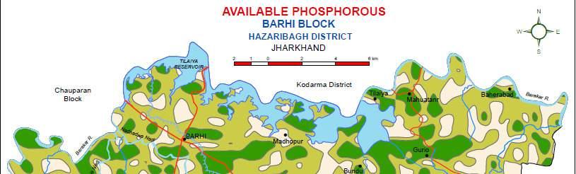 Available Phosphorous Status in the Surface Soils Available phosphorous (kg ha -1 ) Area ( 00ha) % of the TGA