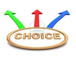 Choice is selecting an item or action from a set of possible alternatives.