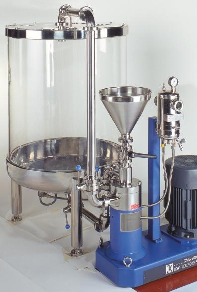 IKA solutions for powder wetting in batch operation MK High suction capacity and perfect powder wetting in unproblematic operation: these are the main arguments for this machine series.