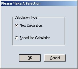 Click the New Calculation radio button New Calculation allows you to generate a purchase order now based on the