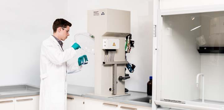 FRIDURIT LABORATORY TECHNOLOGY FOR LABORATORY PERFECTION FRIDURIT is a leading brand for laboratory work surfaces, as well as for decentralised exhaust air and waste-water treatment.
