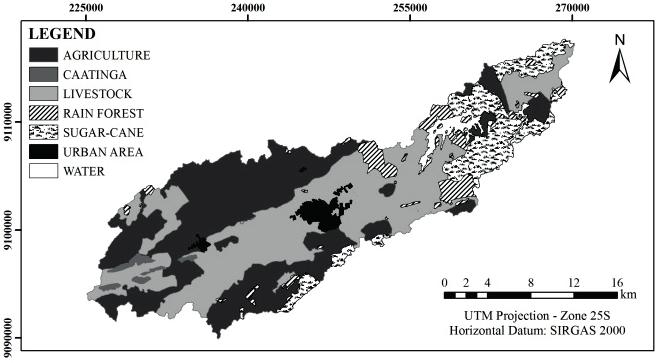 42 José Yure Gomes dos Santos et al. deterministic framework. Land-use changes assessment The spatial distribution of the seven land-use types between 1967 1974 and 1997 2008 are shown in Fig. 3.