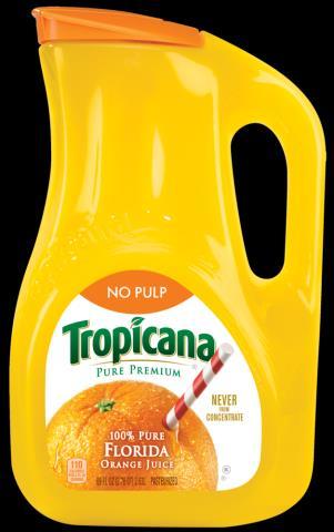 Market Success Tropicana orange juice in 89 and 118 oz.