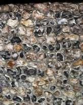 \ The flint stones varying in thickness from 8 to 15cm and in length from