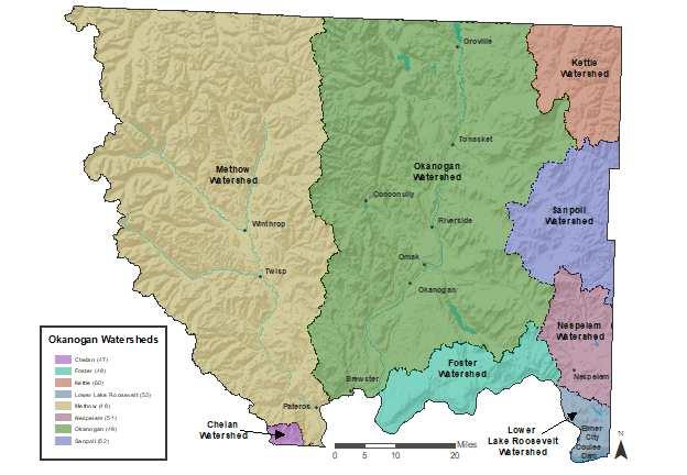 .1. Water Resources and Precipitation Water Resources The county includes major watersheds, which are known as Water Resource Inventory Areas (WRIA).