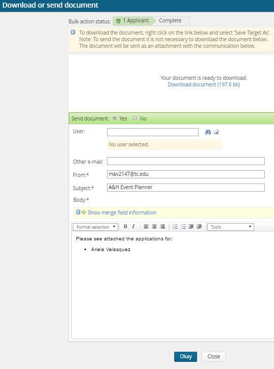 STEP 3: Check documents you would like to include. Click CREATE PDF at bottom of page.