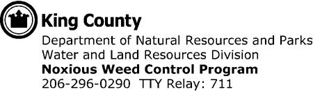 NOXIOUS WEED REGULATORY GUIDELINES Noxious Weeds in Aquatic Critical Areas: Regulatory Issues State Weed Law RCW 17.