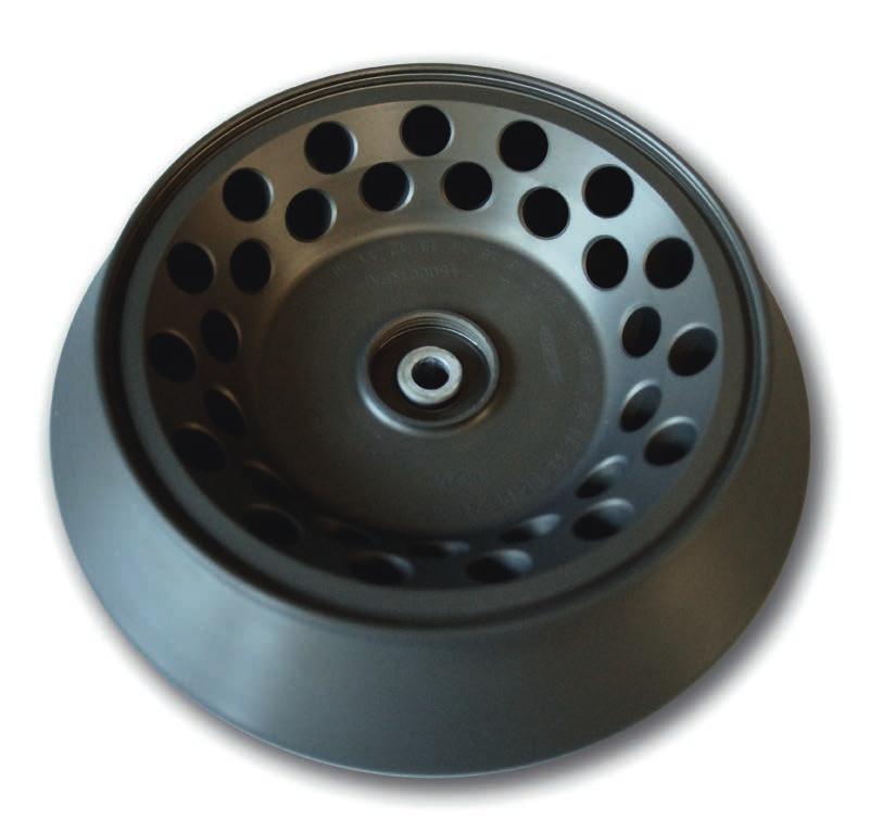 Angle rotors from microlitre centrifuges are coated with HART-COAT.