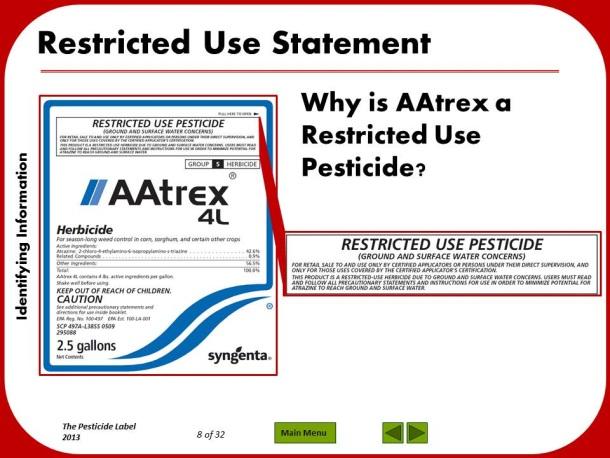 It is this statement that requires you to become a certified applicator before you may buy or use the product.