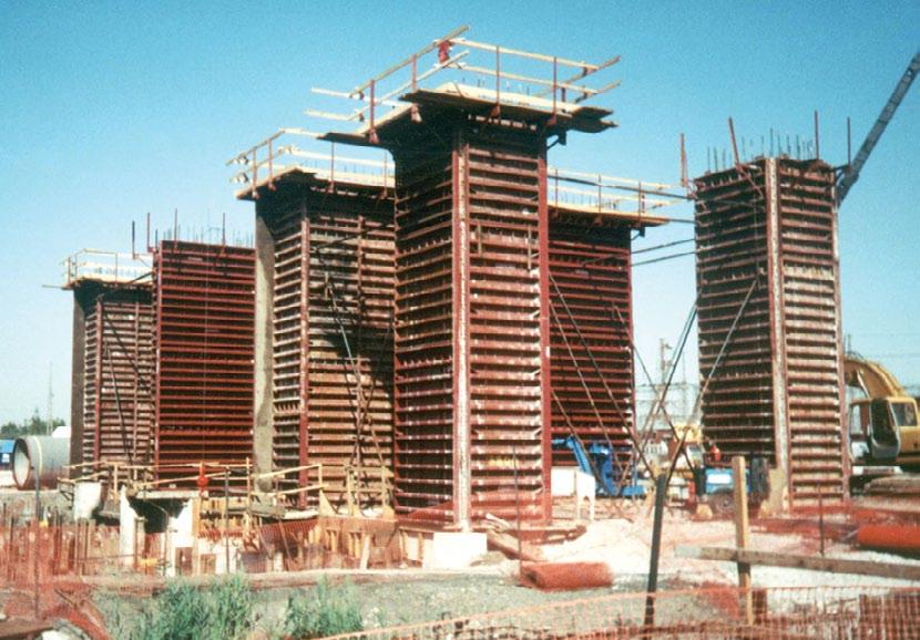 The structurally welded frame and steel face also can support concrete loads over long spans without the need for shoring