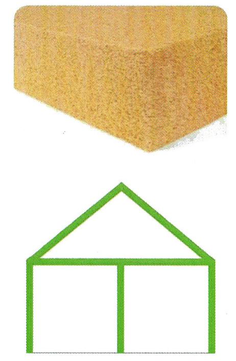 BELTERMO - FLEX Composition: -binding polymer bico-fibers (6-9%) -ammonium polyphosphate (fire-retardant agent) (8-9%) Flexible board Recommended use: insulation of the space between rafters,