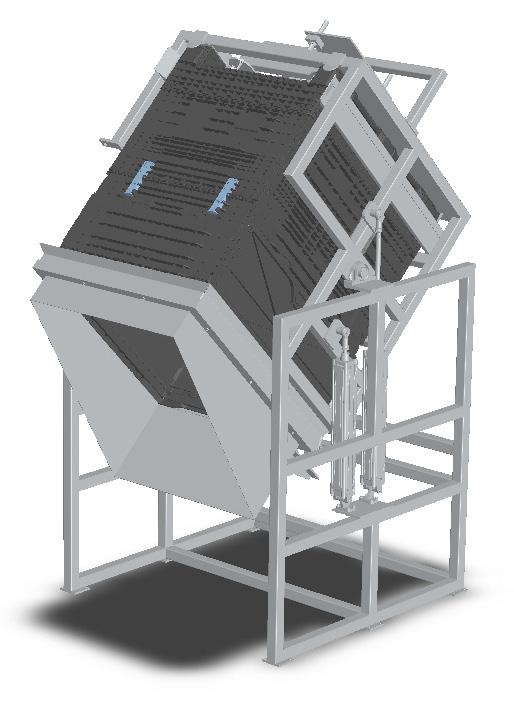 Top dispense frame Bulk tip dispense a wide range of products types/sizes Easily and quickly integrated into existing hopper/ elevator