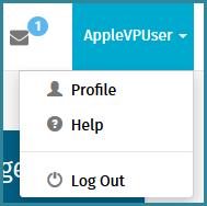 Figure 3: Profile Menu Help: Online Help is extremely useful to users. The help can be used as an online quick reference guide by searching topics or searching by keyword.