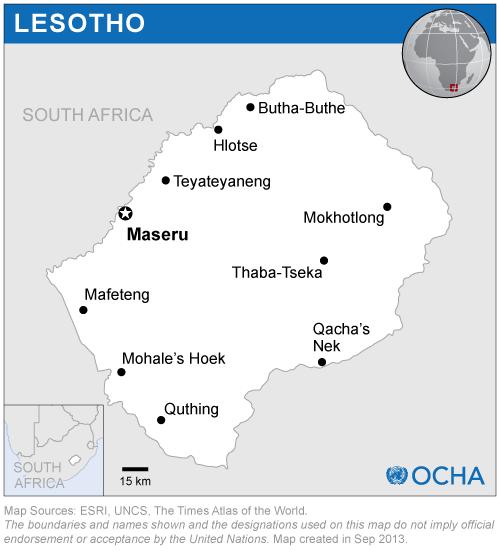 Lesotho: El Niño - related Drought Office of the Resident Coordinator - Situation Update 05 (as of 17 March 2017) This report is produced by Office of the Resident Coordinator in Lesotho in