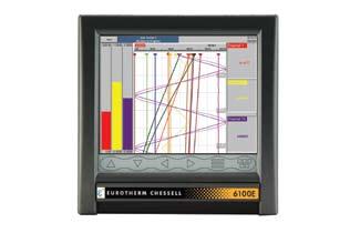 4. Control devices 4.3 Data recorder Eurotherm 6100E Data recorder Eurotherm 6100 E is ideal for basic visualisation and recording requirements.