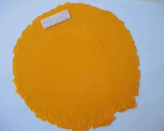 co-additives TEGO STO 85V or TEGO Surten W 111 in ratio 1:1 and dispersed in water Mixture added to a 50% untreated organic pigment slurry Filtering and drying