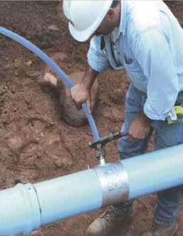 Superior Performance MUNICIPEX pipe is manufactured using REHAU's high-pressure peroxide method for cross-linked polyethylene pipe.