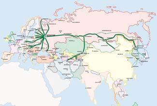 Trans Kazakhstan Trans Siberian Railways (TSR) + Trans Eurasian Express (TEE) Trans Siberian Route (40 ft)