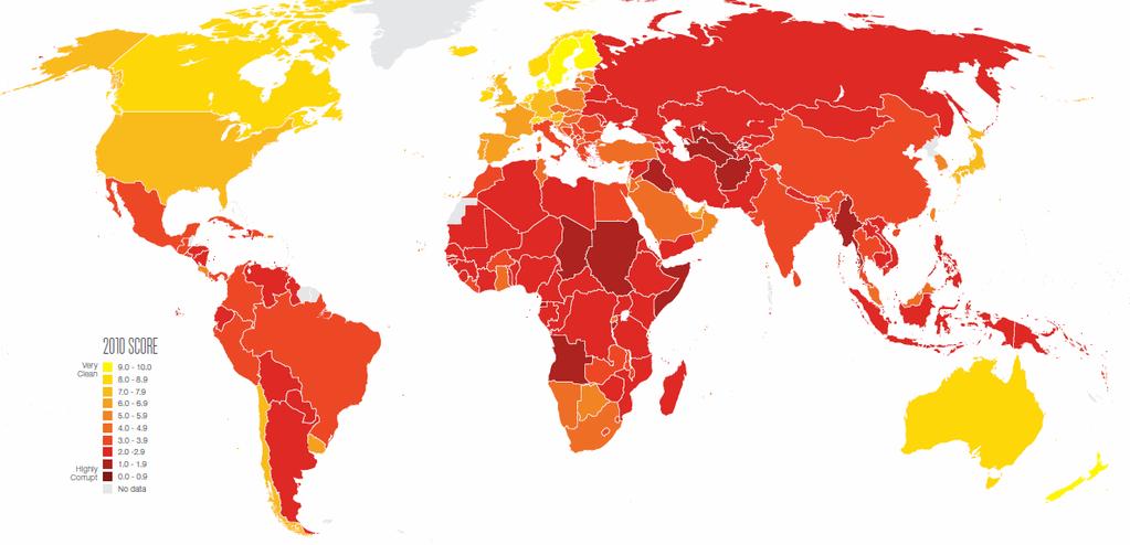 Annual Report on International Transparency According to the last annual report on international transparency, Chile is located at place 21