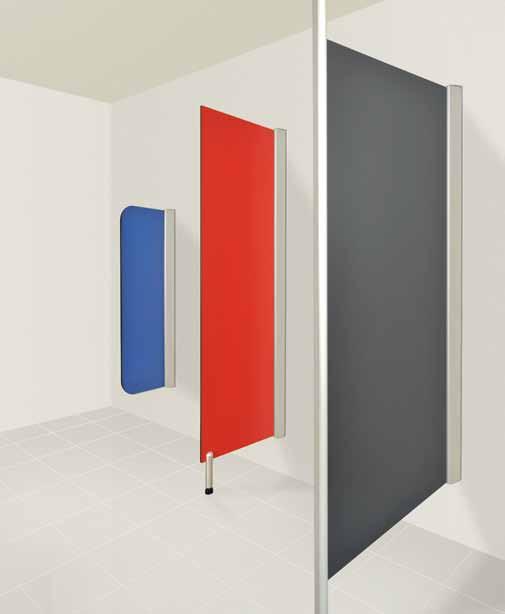 Privacy panels Privacy screening for open bathrooms allowing for flexibility in design Standard Features Floor to ceiling Pedestal mounted Free-standing Models Floor to ceiling Entry panels & screens