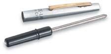 Popper Glass Syringes All-glass plunger and barrel Corrosion and heat resistant Flat flanges prevent rolling Needles sold separately Syringe Accessories Redi-Cut Fine Wires Rust-proof stainless steel