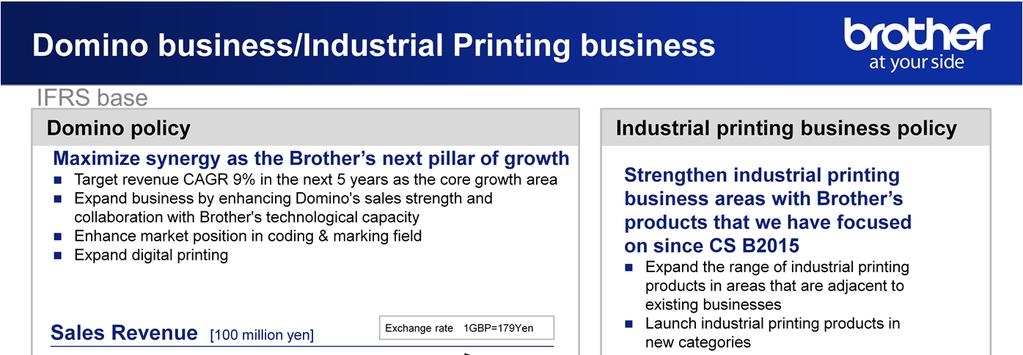 This slide is about the Domino business and Industrial printing business.
