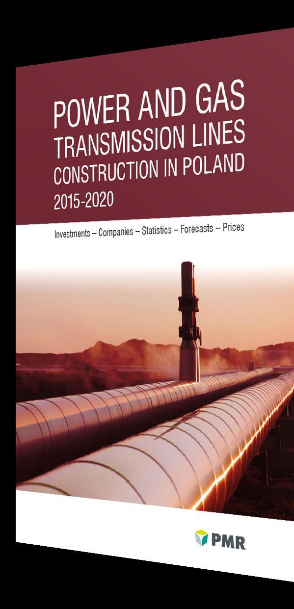Power and gas transmission lines construction in Poland 2015-2020 Investments - Companies - Statistics - Forecasts - Prices 2 Language Polish, English : Date of publication: Q4 2015 Delivery: pdf