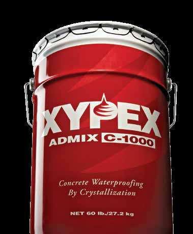Xypex Admix can be installed in pre-cast elements, cast-in-place structures or added