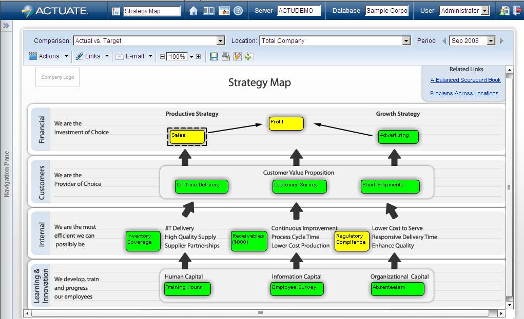[ Figure 8.3: Sample Strategy Map. ] functional/cross-process CSFs.