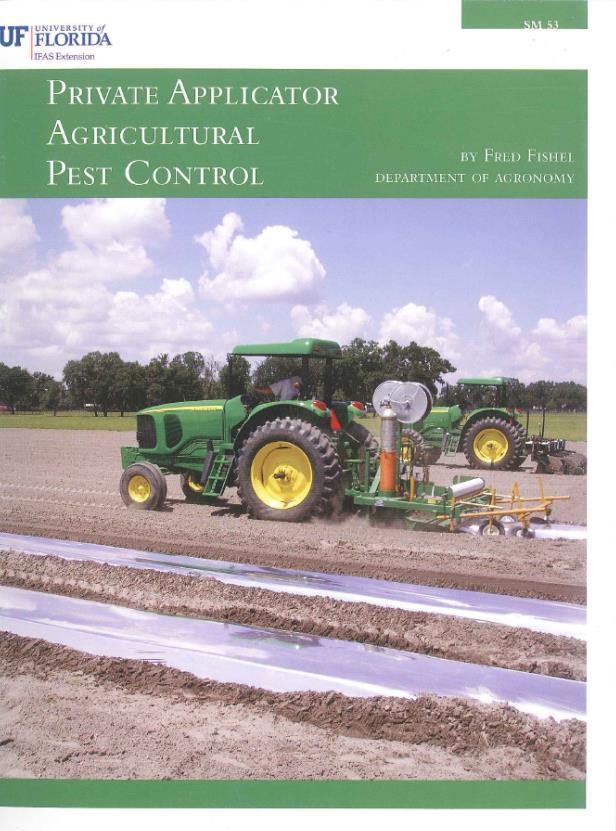 Licensing of Private Applicators in Florida Private Applicator Agricultural Pest Control Licensing and Regulation FL Pesticide Law (Chapter 487) FL Depart.