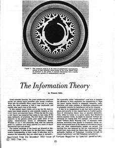 Information Debut of Information in business culture Fortune, December 1953