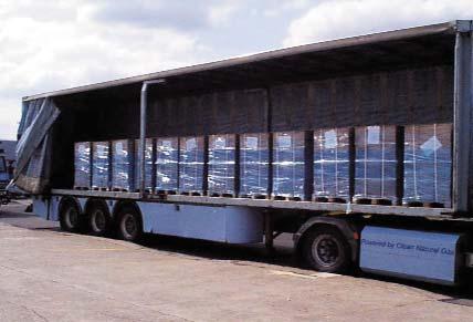 Figure 3 The standard trailer (on the left) can carry up to 32 pallets of gas meters but the step frame trailer (on the right) can carry up to 48 4 Optimising Vehicle Routing Transco National