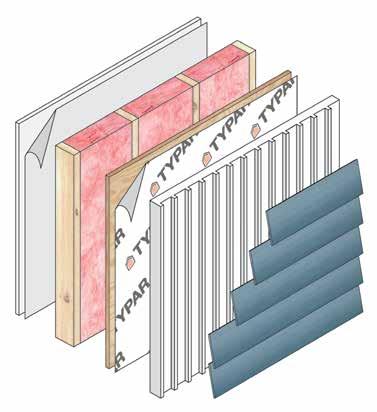 5 Sheathing membrane (eg Typar ) 6. 6 Vertibreak Rainscreen Insulation (4, 6 or VC) 7.