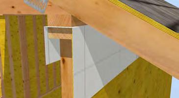 from the exterior sheathing membrane to the
