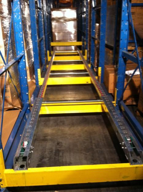 can hold from 3 up to 10 pallets deep with rails