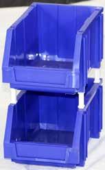 STACKING BIN Can be used in temperatures ranging from -25 C ~ 60 C Wide hopper front for easy access for quick parts picking and provides easy and