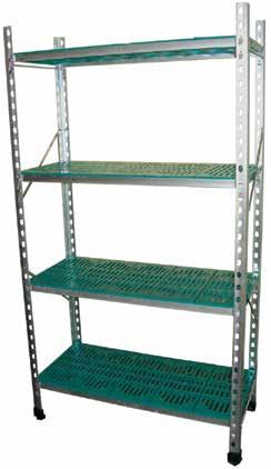 MEDICAL SHELVING Zincguard Functional finish, used where appearance is not of prime importance Ideal for coolrooms and freezers Three year guarantee against