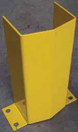 WRAP AROUND POST PROTECTOR Powder coated steel construction 4mm steel wall thickness 4 x 17mm anchor holes 140mm clear span to suit most