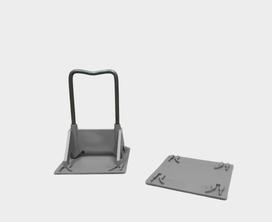 TYPE-A SAND PLATE Type A Sand Plates are designed for use with the Type A High Chair. The chair base simply slides into slots on the plate for a snug connection.