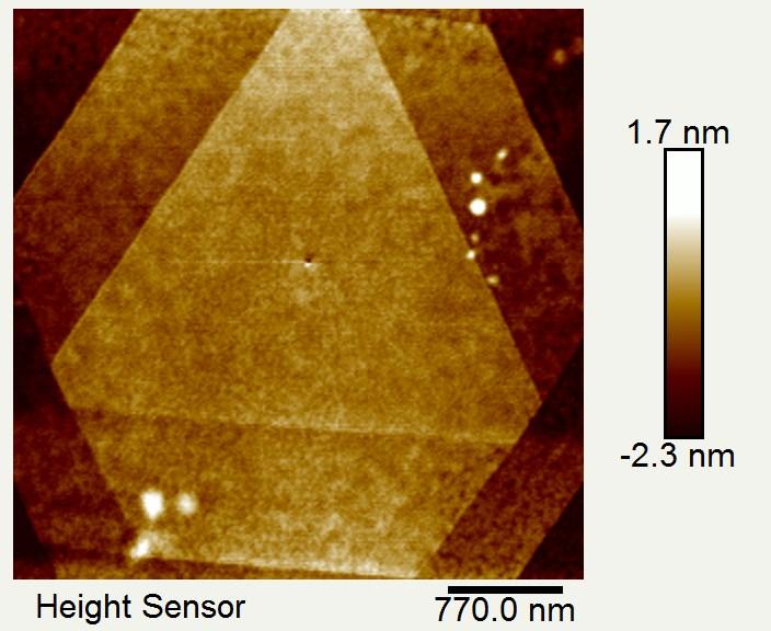 (C) shows the AFM image of pyramidal centre that follows
